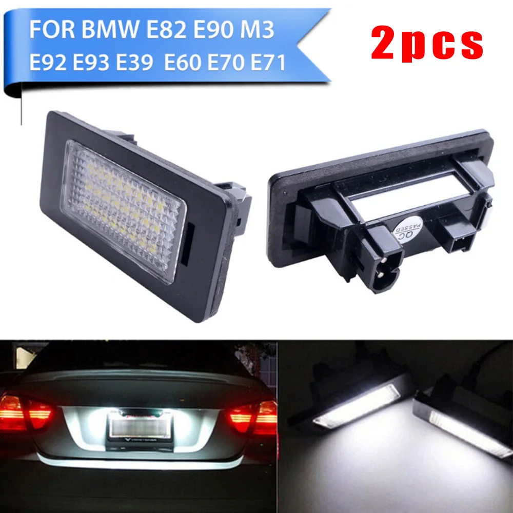6000 6500K номерные знаки 168LM высокая яркость 2шт 24LED для BMW E90 M3 E92 E70 E39 F30 E60 E61 E93|Система