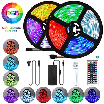 

Waterproof LED Ribbons 10M 300 LED 5050 RGB SMD Multicolored LED Strip Light with Infrared Remote Control household strip light
