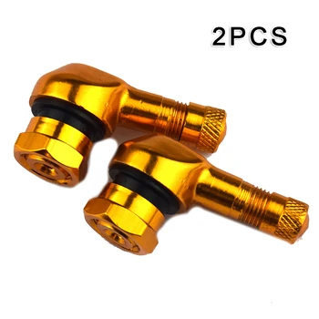 

2pcs CNC Aluminum Alloy Motorcycle 90 Degree Wheel Tire Stem Tubeless Valve Durable In Use