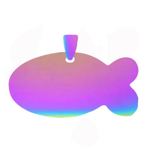 Colorful 100 шт./партия, идентификационные бирки для кошек из нержавеющей стали в форме рыбы - Цвет: Colorful