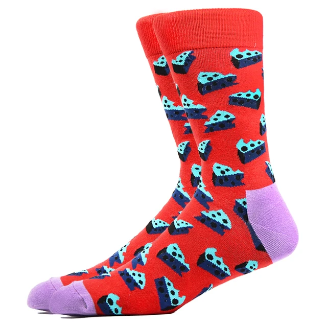 Fashion Men Happy Socks Combed Cotton Cartoon Animals Dog Cat Large Size Casual Women Cute Funny Harajuku Socks Colorful HK11017-1