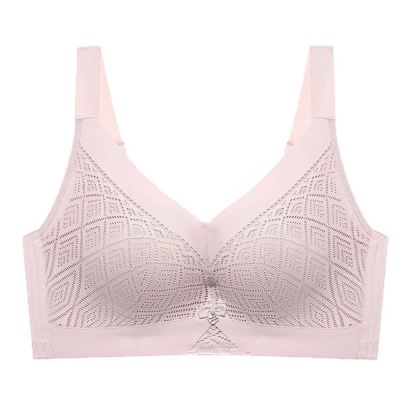 Plus Size Women Wire Free Bra Lace Sexy Bra Woman Push Up