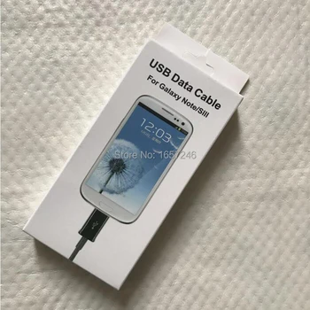 

White Paper Retail Package Box For Samsung V8 V9 3FT USB Data Cable Micro Charger Line Display Box 50pcs