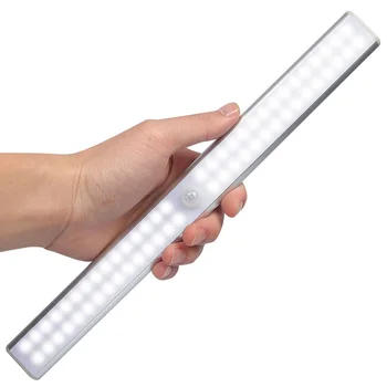 

Aluminum Alloy PIR Motion Sensor Led Wardrobe USB Rechargeable Cabinet Light Bar
