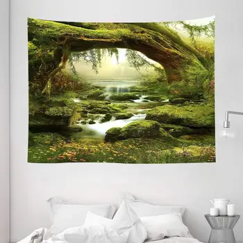 

Home Polyester Nature Wall Tapestry Tree Forest Sky Psychedelic Carpet Tapestry Tent Hippie Tree Landscape Tapestry