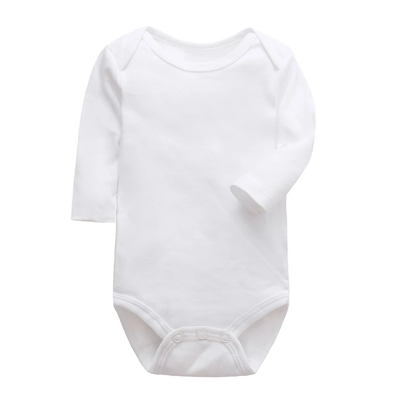 High quality Solid color Newborn Baby Jumpsuit Romper Black White Gray Long Sleeve Babies Clothing