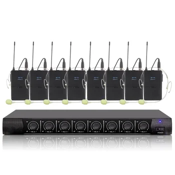 

orban professional wireless microphone system 8-channel headset condenser headphones karaoke recording studio stage microphone