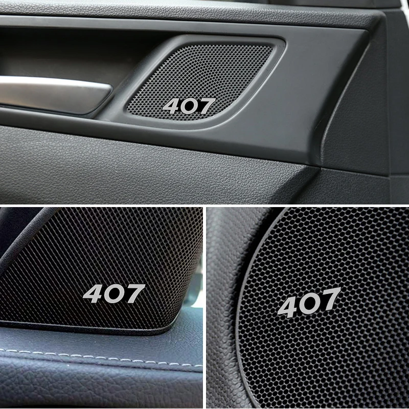 4 шт. для Peugeot 407 автомобильный динамик аудио значок стерео эмблема стикер