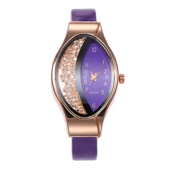 

Luxury Quicksand Rhinestone Oval Ladies Watch Quartz Watch Creative Oval Ladies Fashion Watch, Fashion Women'S Watch 2019