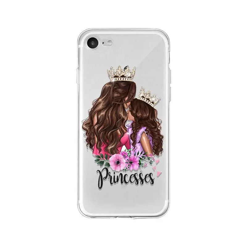 A13 MaiYaCa/модные черные каштановые волосы для мамы, дочки, сына, папы, PhoneCase для iPhone XR 11 Pro Max XS MAX 8, 7, 6, 6S Plus, X, 5S, SE - Цвет: A13