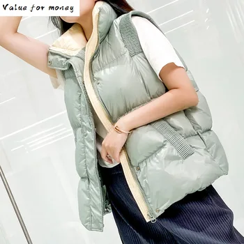 

matching color down vest for women's short style thickened 90 white duck down for all kinds of wear down jacket fashion