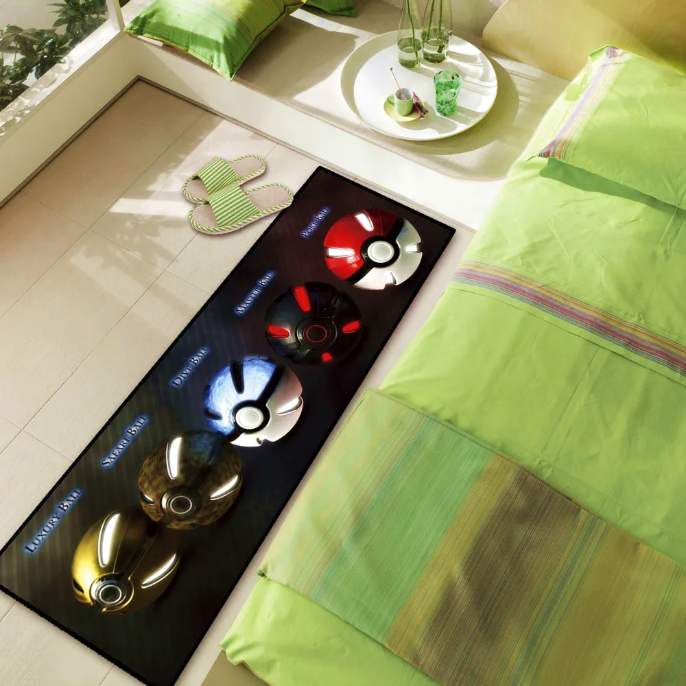 Аниме Покемон го Пикачу Evee напольный коврик ковер длинный коврик кухонный нескользящий коврик - Цвет: Style 12