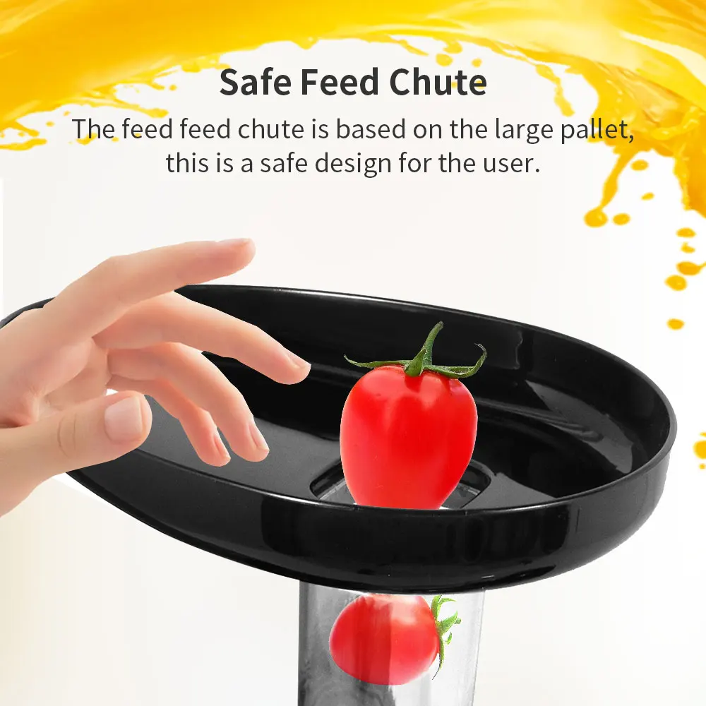 Health Fruit and Vegetables Electric Juice Extractor Citrus Squeezer Fresh Juice Easy Clean 50 RPM Screw Cold Press Slow Juicer 3