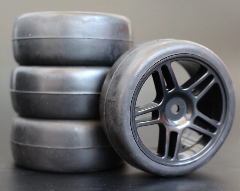 4PCS 1/10 Rubber Tire RC Racing Car Tires On Road Wheel Rim Fit For HSP HPI Part Diameter 65mm 94123-94122 | Игрушки и хобби