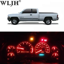 WLJH – jauge de groupe de tableau de bord, 20x7 couleurs, indicateur d'ampoule de tableau de bord, Kit d'éclairage Led complet pour Dodge Ram 1500 2500 3500 1994 - 2001