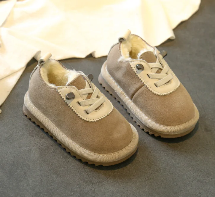 beige boot Детская обувь; коллекция года; зимние ботинки с меховой подкладкой для мальчиков; теплые зимние ботинки для мальчиков; модные боты для маленьких девочек; Детские повседневные ботинки; Брендовая обувь - Цвет: beige boot