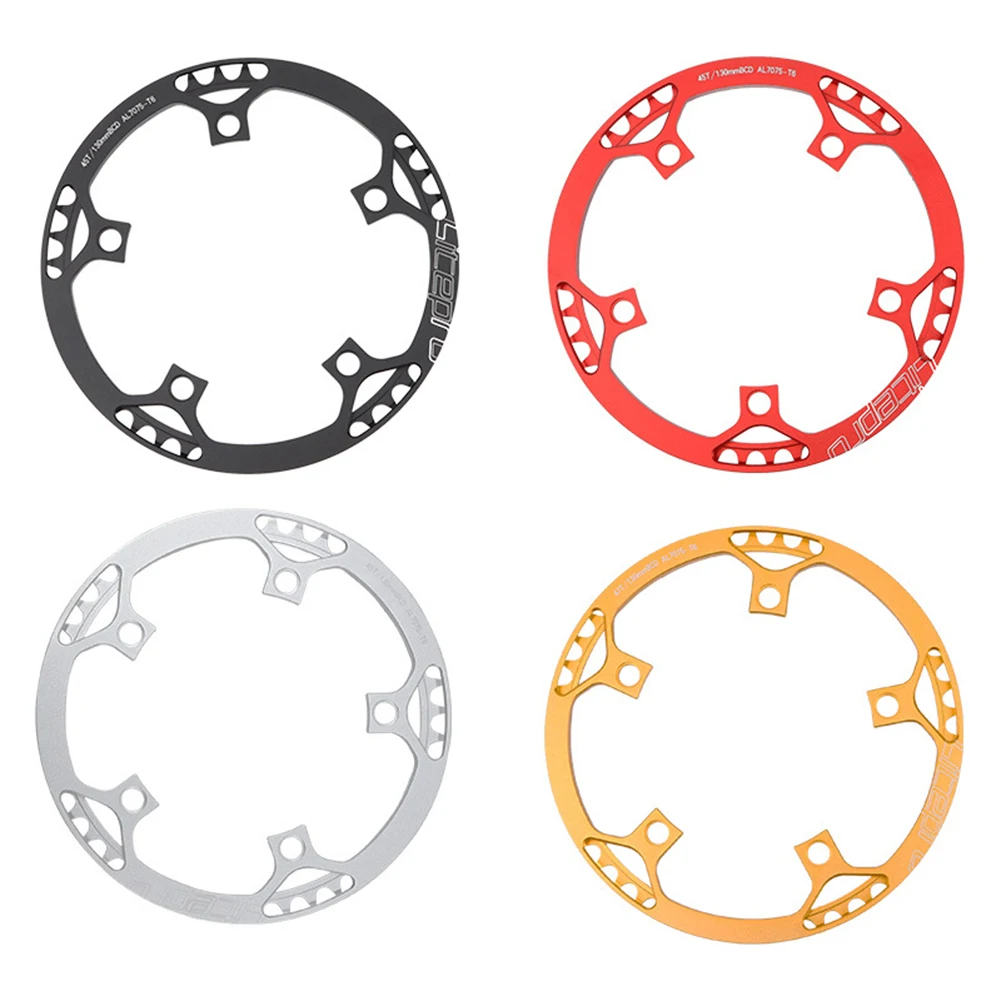 

Single Speed Chainring 130BCD Black Red Gold Sliver Aluminium Alloy with Guard 45T 47T 53T 56T 58T for Folding Bike