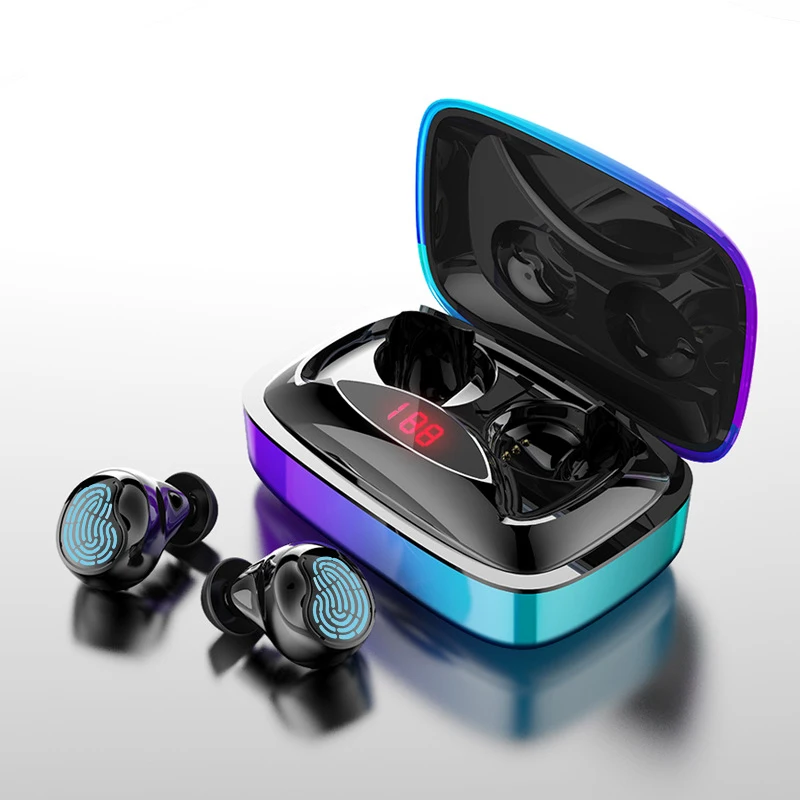 Сенсорные Bluetooth наушники с отпечатком пальца HD стерео беспроводные наушники с шумоподавлением игровая гарнитура
