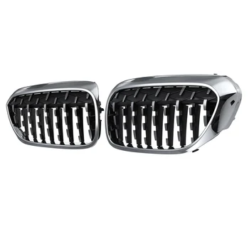 

Hot Pair Front Bumper Kidney Grilles For BMW 5 Series G30 G31 G38 2016 2017 2018 2019 Car Racing Grills