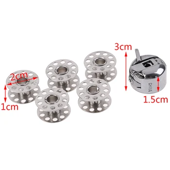 

6pcs Bobbins Spool Sewing Craft Tool For Sewing Machine Sewing Threads Empty Bobbins Sewing Accessories Metal