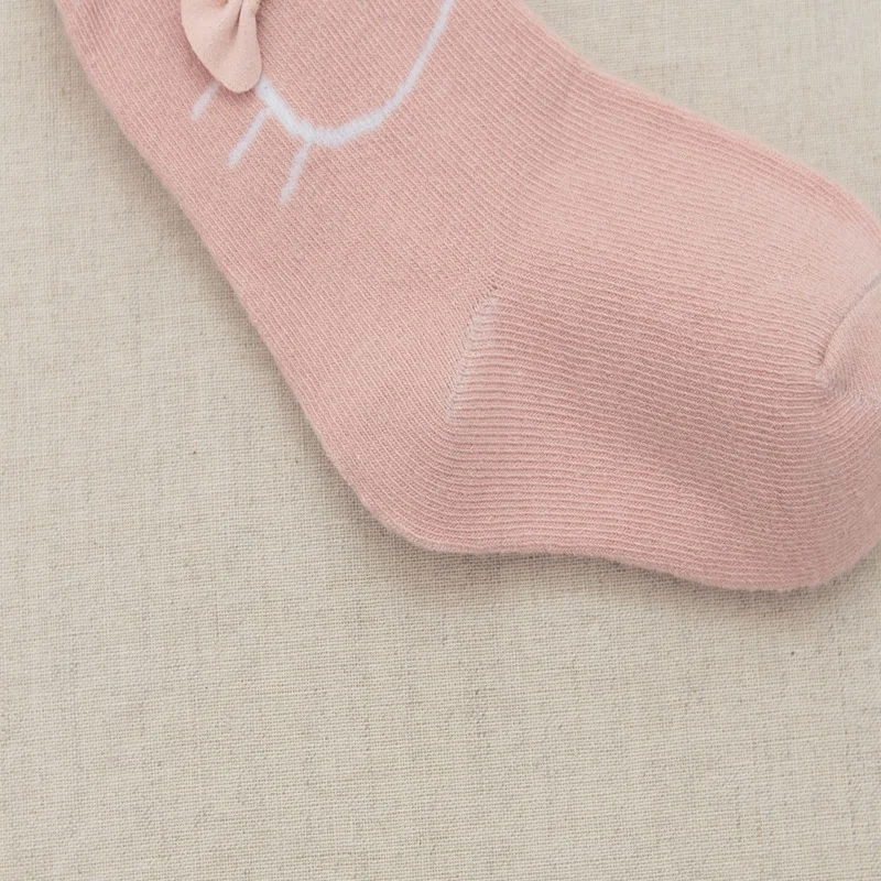 Весенние новые стильные детские носки Короткие Носки ярких цветов с рисунком кота и бантиком хлопковые носки для мужчин и женщин