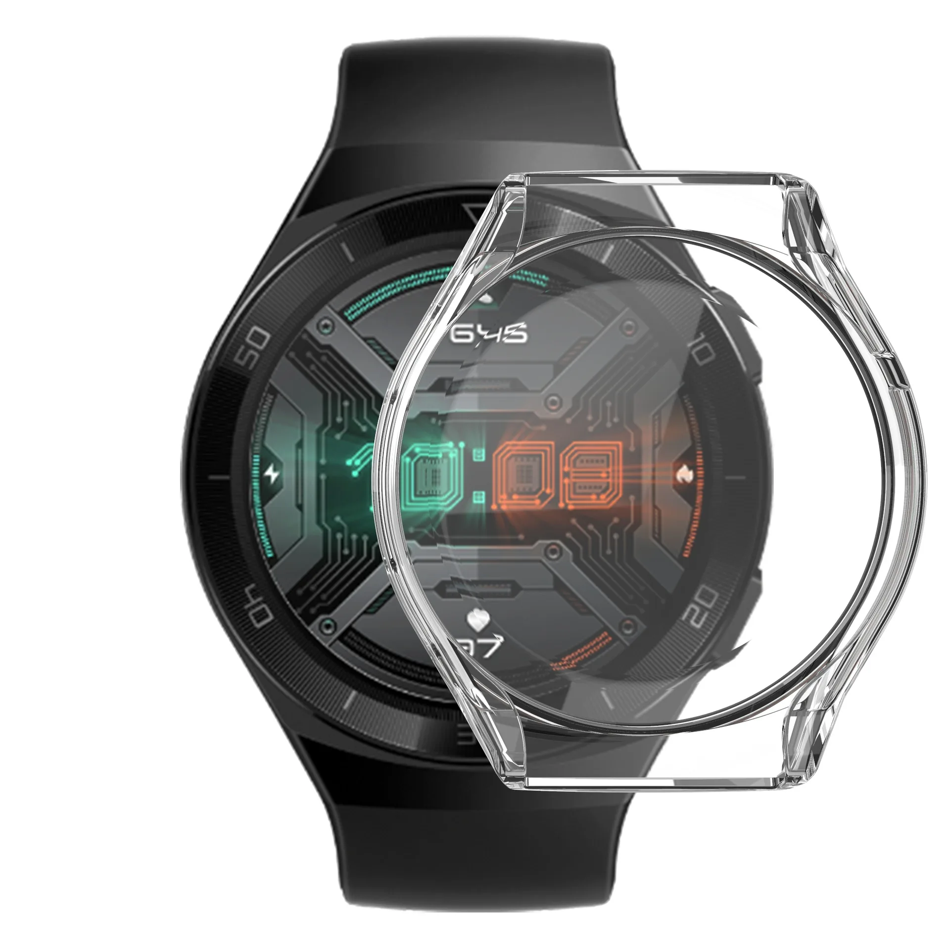 

smart watch electroplated plated protective case for Huawei watch gt 2e cover tpu plating screen protector caseï¼ŒFor GT 2E