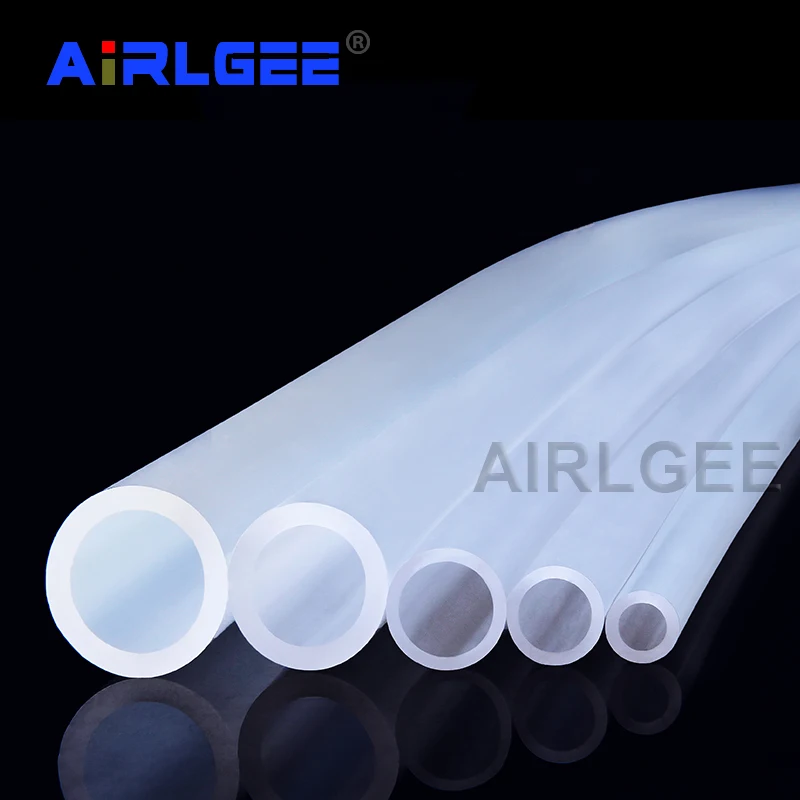 1 Meter Food Grade Clearly Transparent Silicone Rubber Hose 4 5 6 7 8 10 12 14 16 25mm Out Diameter Flexible Silicone Tube