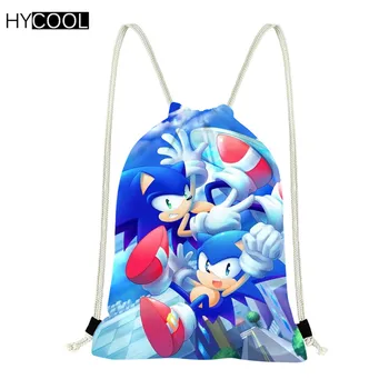 

HYCOOL Fuuny Sports Backpack Cartoon Sonic the Hedgehog Printed Boys Gym Bags Hiking Travel Sack Lightweight Yoga Tennis Bolsos