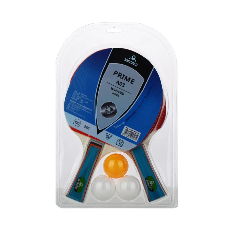 2 ракетки+ 3 мяча профессиональные ракетки для настольного тенниса из углеродного волокна с двойными прыщами для лица-в настольном теннисе резиновая ракетка для пинг-понга - Цвет: long