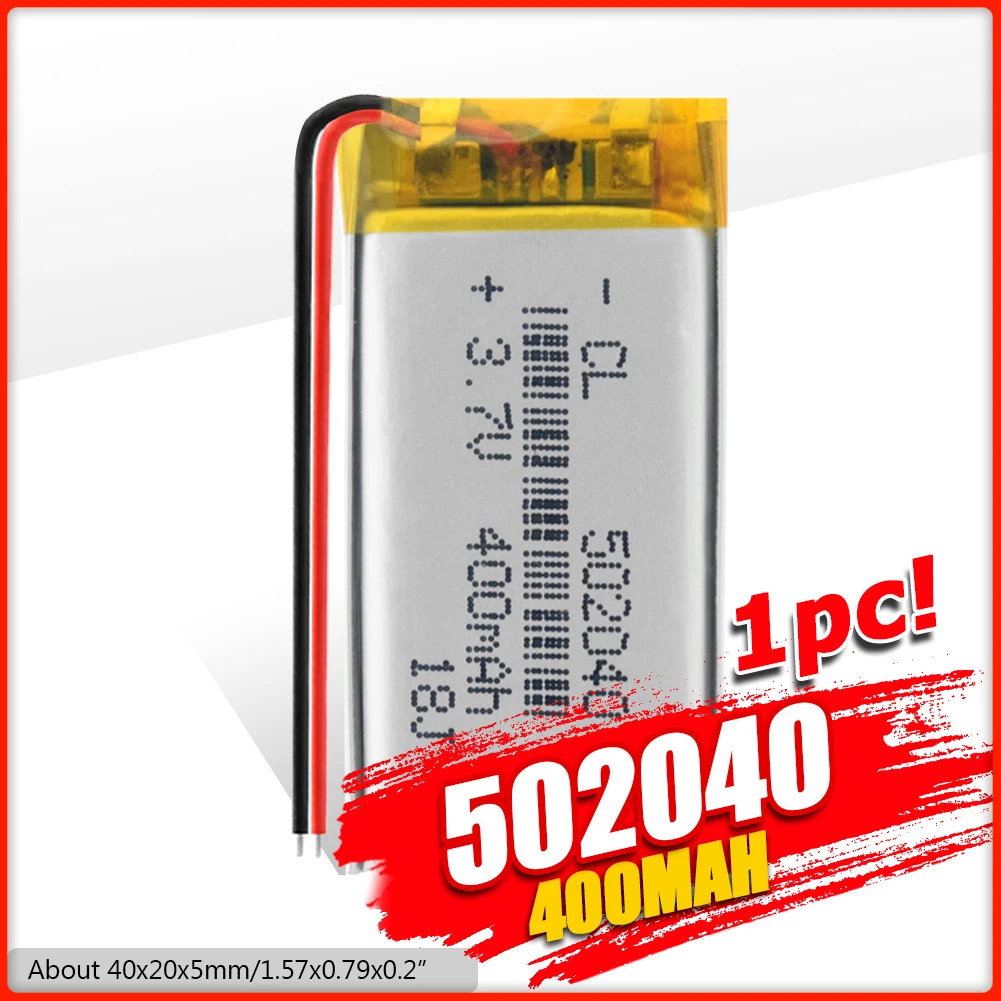1/2/4 шт. литий ионные аккумуляторы 3 7 в 502040 400 мАч|Перезаряжаемые батареи| |