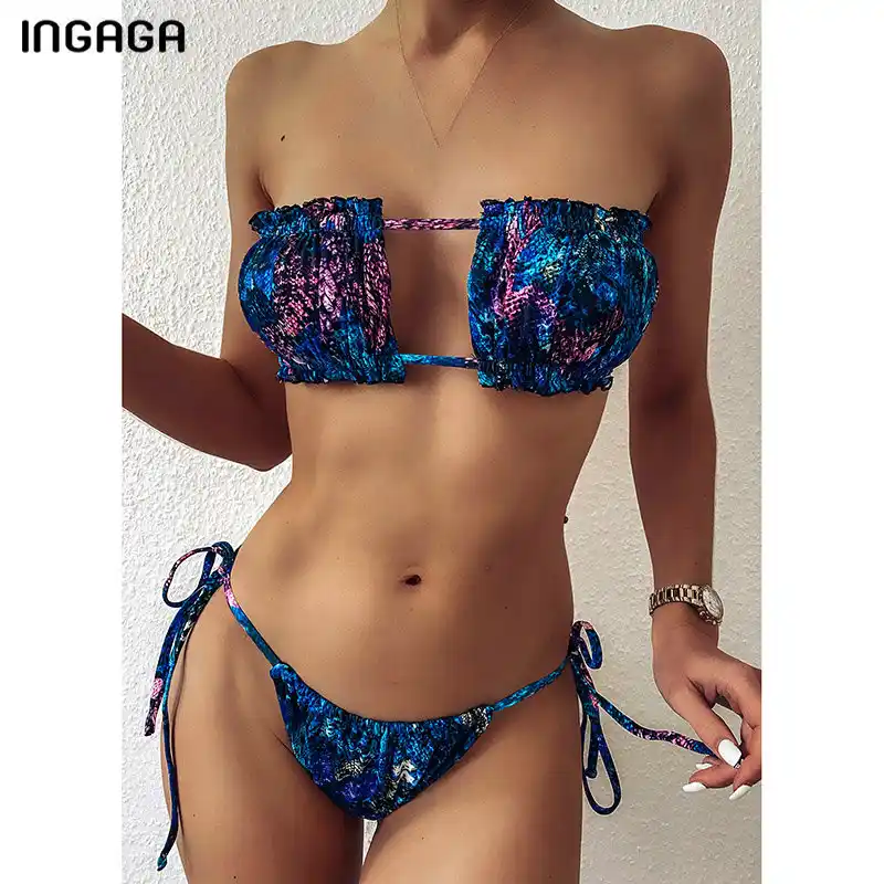 cut out bandeau bikini