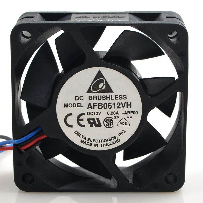 Для Delta 6 см 6025 12 В 0.30A AFB0612VH-R00 трехпроводный двухшаровой шасси мощный вентилятор