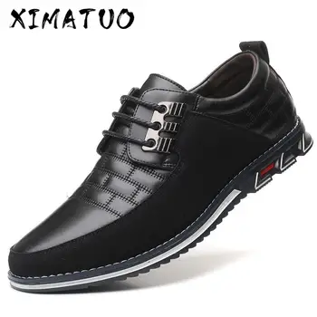 

2019 New Big Size 38-48 Oxfords Leather Men Shoes Fashion Casual Slip On Formal Business Wedding Dress Shoes Men Drop Shipping