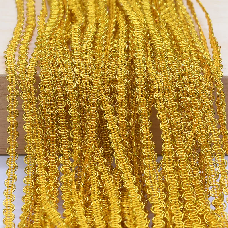 12/24M 5mm S Shaped Lace Trim Ribbon Clothes Accessories Wedding Craft DIY Sewing Fabric Home Decor
