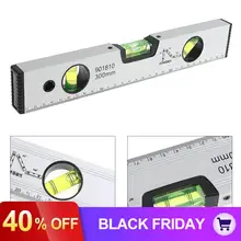 300 мм прецизионная Магнитная линейка из алюминиевого сплава с блистерным дизайном и мм шкалой для украшения зданий измерительный инструмент