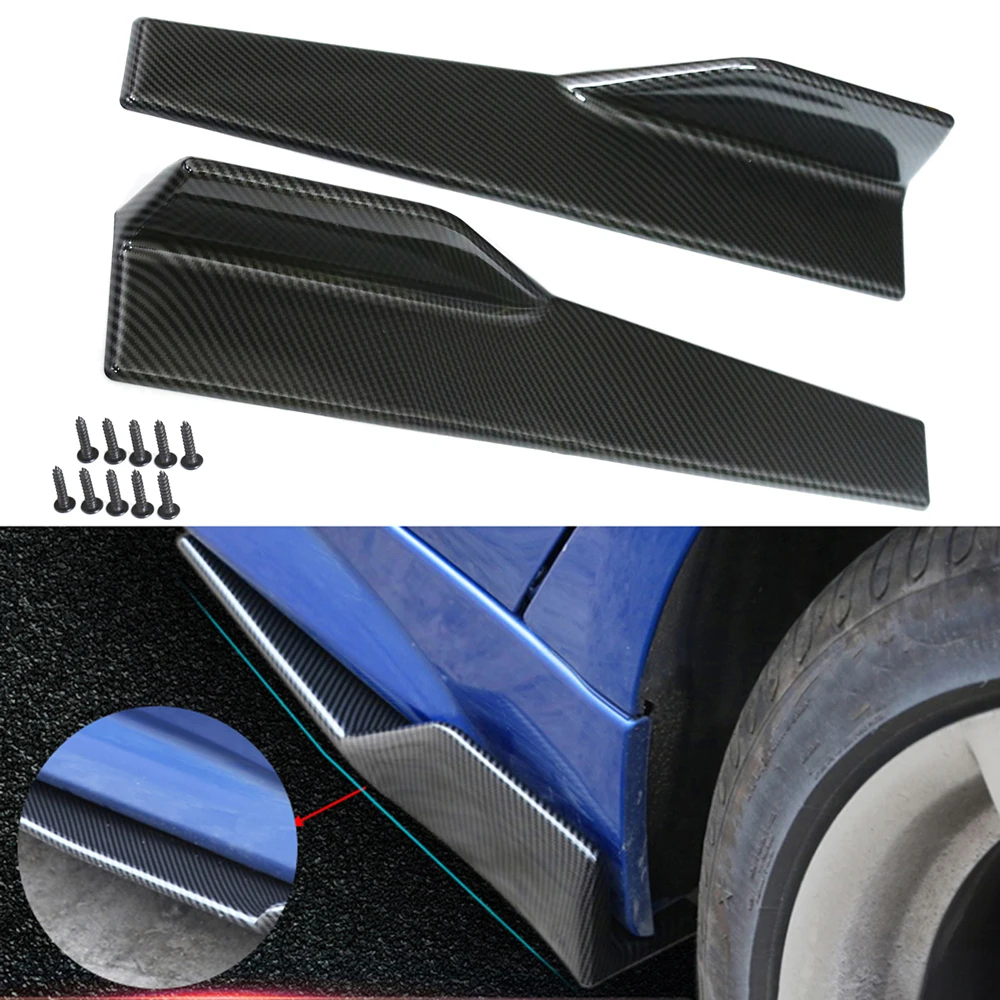 

Body Car Carbon Fiber Side Skirt Anti-scratch Splitters PP Plastic Wings Canard Diffuser