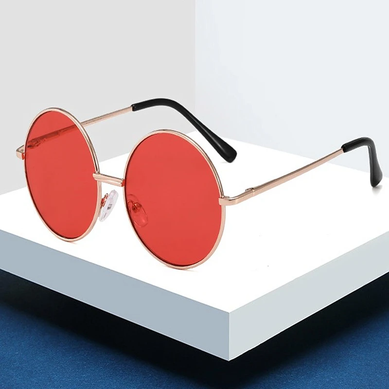Neue Kind Nette Retro Metall Runden Rahmen Sonnenbrille Kinder Sommer Mode Wilde Gläser Jungen Und Mädchen UV400 Schutz Brillen