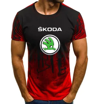 

Summer Men Brand Printing For Skoda Logo 100% T Shirt Summer Men Short Sleeve T Shirt Camouflage Short Sleeve T-shirt K