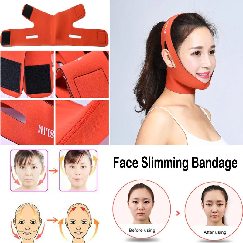 Инструменты для лифтинга лица эластичная маска на лицо для сна поддерживает массаж для похудения для коррекции контура лица Расслабление подтягивание лица бандаж антицеллюлит - Цвет: Orange