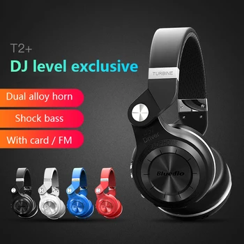 

BluedioT2 + upgrade card FM headphone wireless Bluetooth 5.0 headset stereo noise reduction auriculares music sports earphone