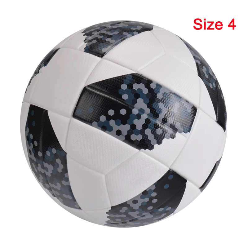 New High Quality Soccer Balls Office Size 5 Football PU Leather Outdoor Champion Match League Ball futbol bola de futebol - Цвет: Black White Size 4