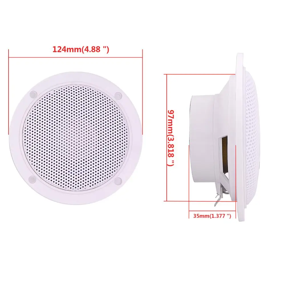 Marine Stereo Radio Audio Bluetooth MP3 Player+4inch Waterproof Marine Speaker+FM Antenna For UTV ATV Yacht Motorcycle Golf Cart