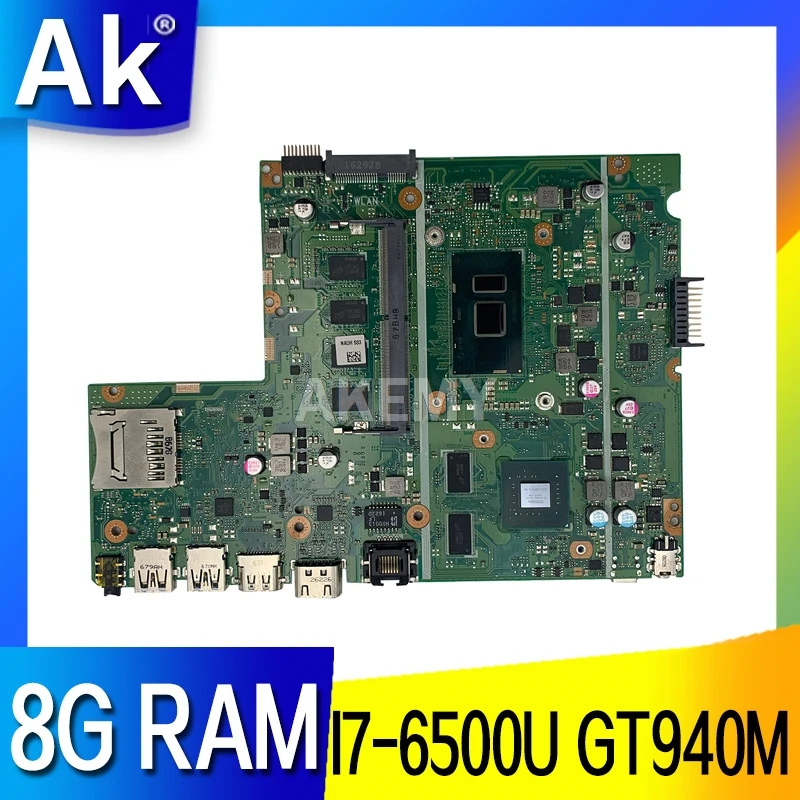 Akemy для For Asus X541UJ X541UV X541UQ X541U X541 X541UVK X541UQk всеобщая плата материнской платы W/GT940M I7 6500U