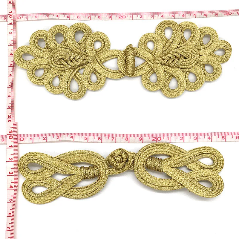 DoreenBeads золотой и серебряный Шелковый китайский узел сделанный вручную