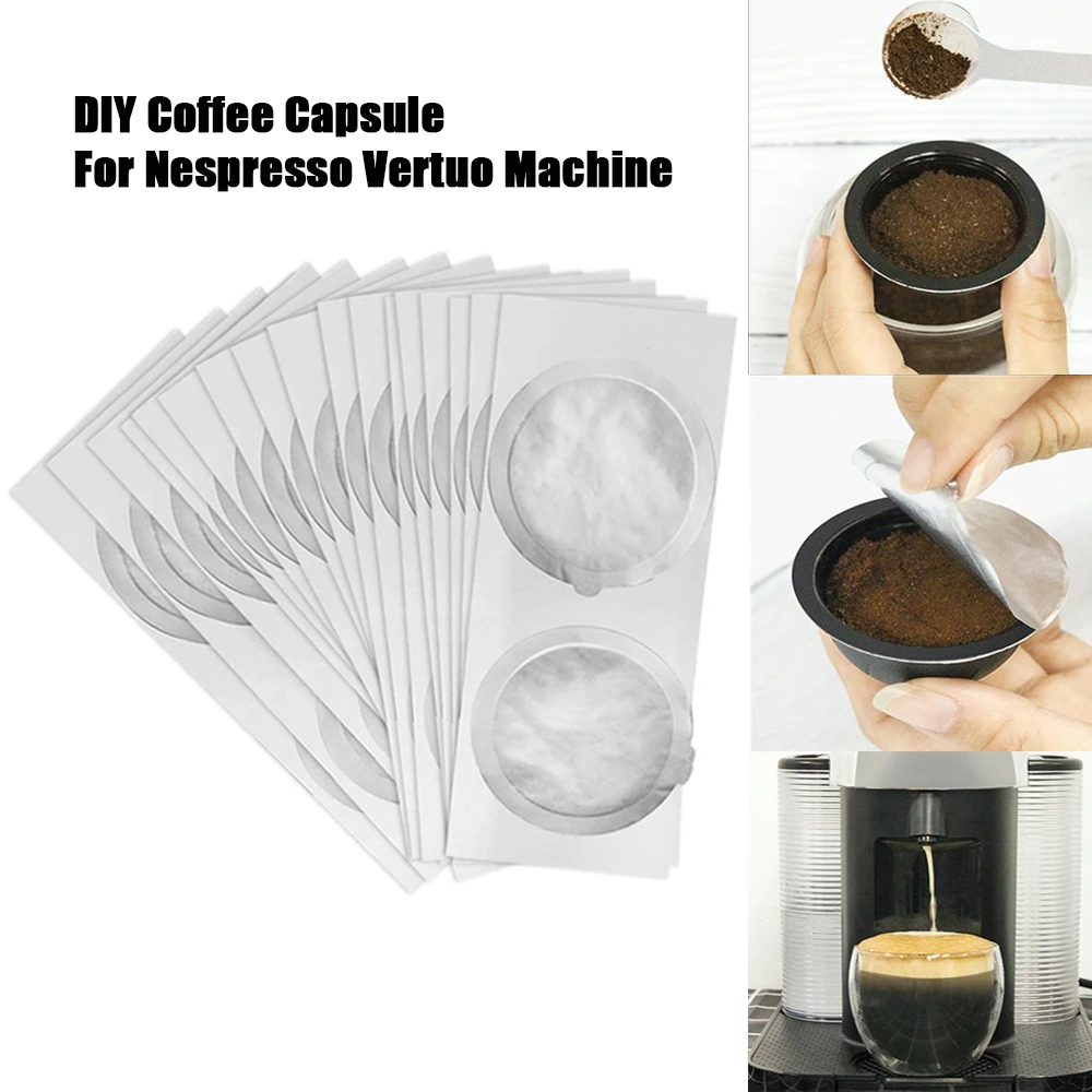 Nespresso Vertuo Plus алюминиевая фольга уплотнительные наклейки 62 мм для многоразового