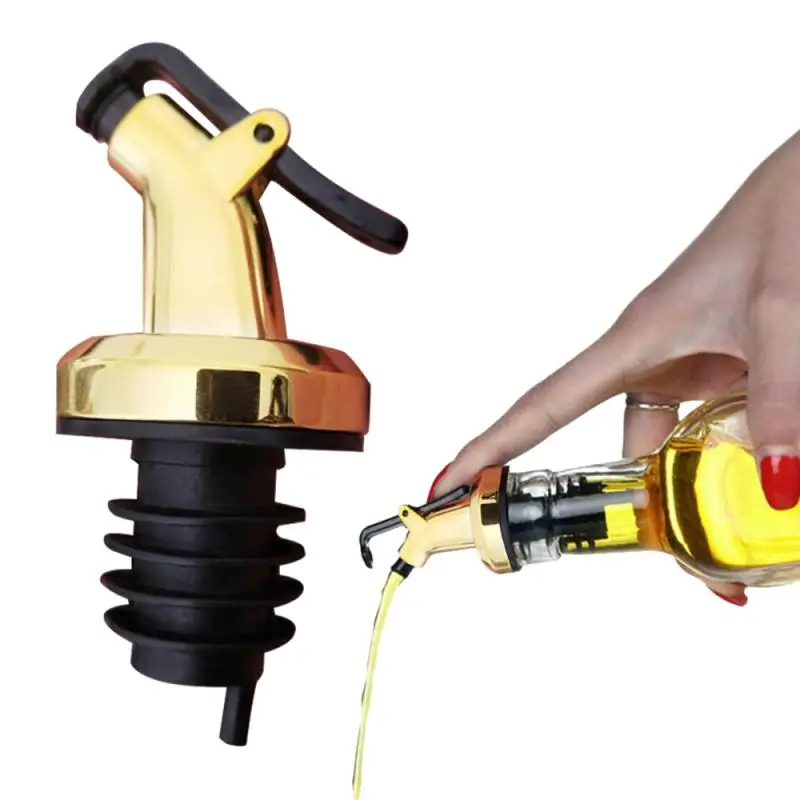 Tapón de botella de aceite, cerradura de ABS, sello de enchufe, a prueba de fugas, boquilla de plástico de grado alimenticio, pulverizador de licor, dosificador de vino, herramientas de Bar, 1 ud.