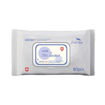 

80pcs/box Disinfection Antiseptic Pads Alcohol Swabs Wet Wipes Skin Cleaning Care Sterilization First Aid Cleaning Tissue Box
