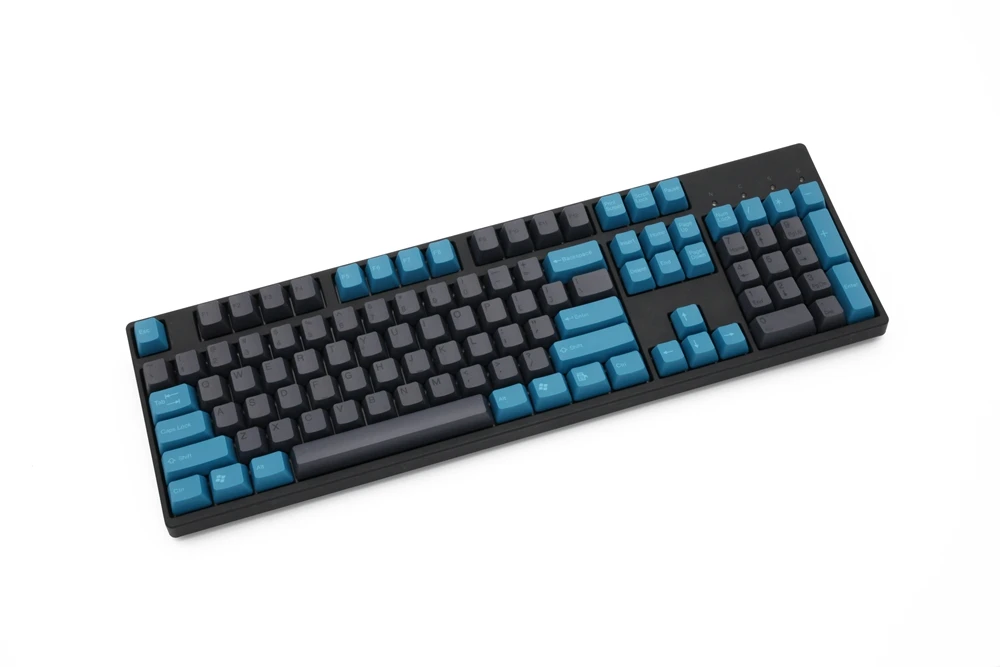Taihao abs двойные колпачки для diy игровой механической клавиатуры цвет синий серый 104