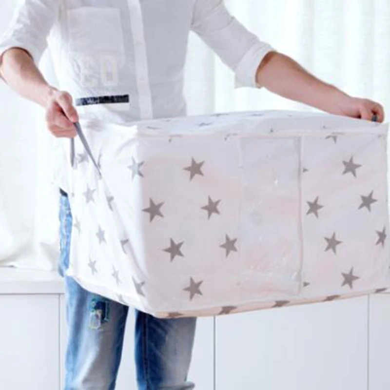 Large Non-Woven Clothes Quilt Storage Bag Box Organizer Home Garden Organizing