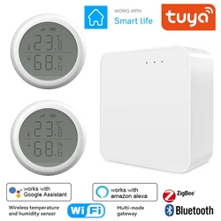 Tuya – capteur de température et humidité ZigBee pour maison connectée, LED, hygromètre d'intérieur, fonctionne avec le Hub Zigbee, pour Alexa Google Smart Life 